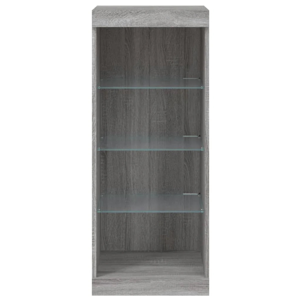 Buffet credenza cassettiera armadio mobile contenitore organizer per cucina soggiorno salotto con luci LED Sonoma 41 x 37 x 100 cm grigio 02_0030073