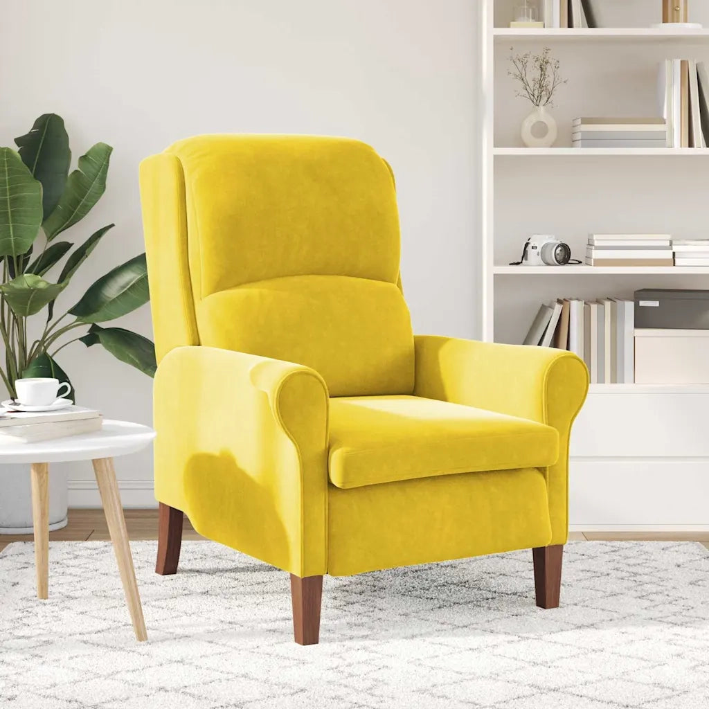 poltrona Giallo 76 x 94 x 102 cm Velluto