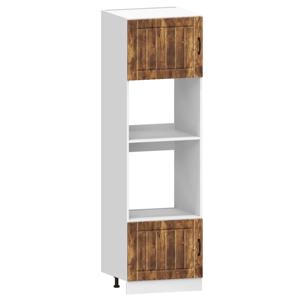 vidaXL Set Mobili da Cucina 7 pz Lucca Rovere Fumo Legno Multistrato