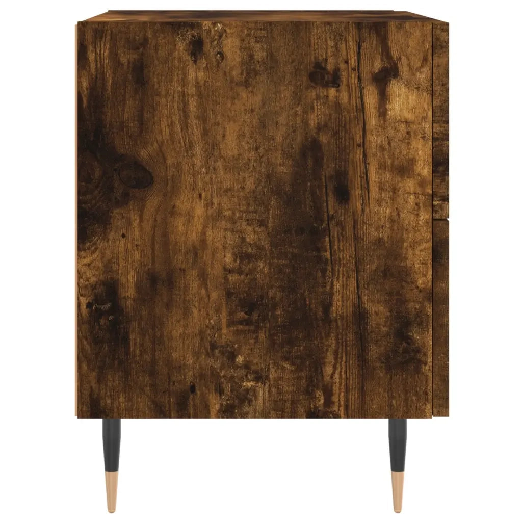 Comodino-Tavolino da notte Rovere Fumo 40x35x47,5 cm in Legno Multistrato 223911