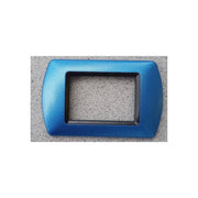 Trade Shop - Placchette Placche In Abs Compatibili Per Serie Living International Placca - Blu Cielo Metallizzato -3 Fori     -