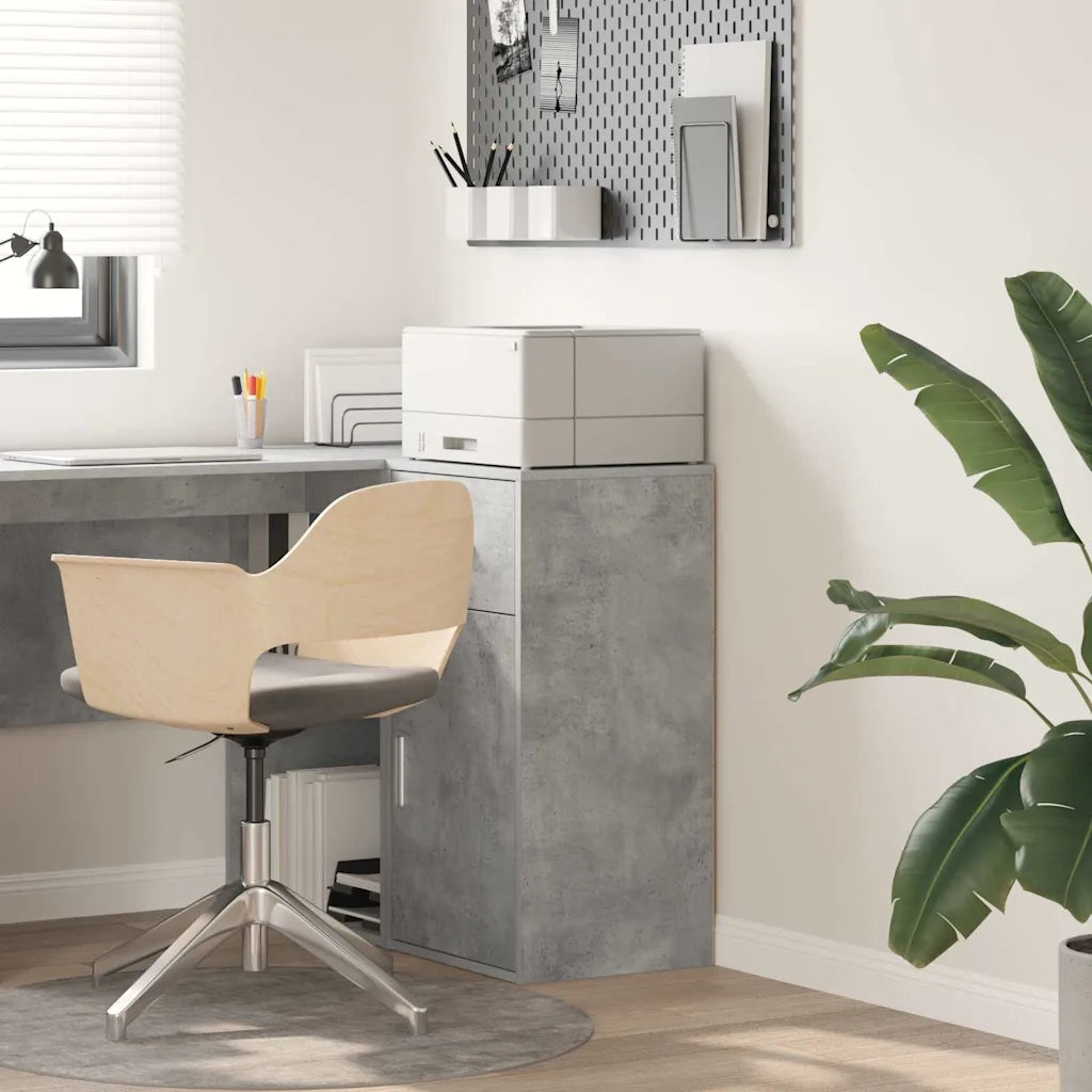 Credenza | Madia | Buffet da pranzo | Armadio da pranzo con cassetto Grigio cemento 38 x 34 x 75 cm