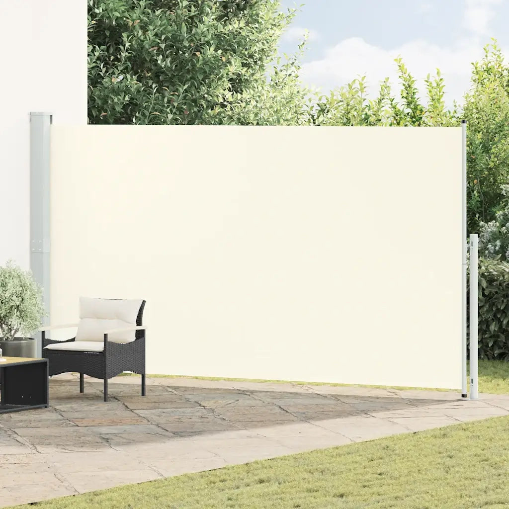 Tenda Laterale Retrattile per Patio 200x514 cm Crema 313418