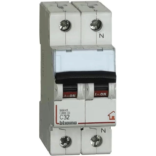 BTICINO BTDIN-RS - MAGNETOTERMICO C32 1P+N 2M 4500A - FC810NC32