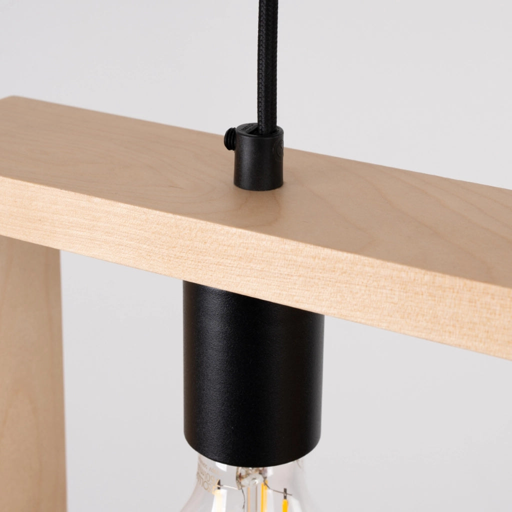 Lampada sospensione CELARO legno nero E27 Pure Lume