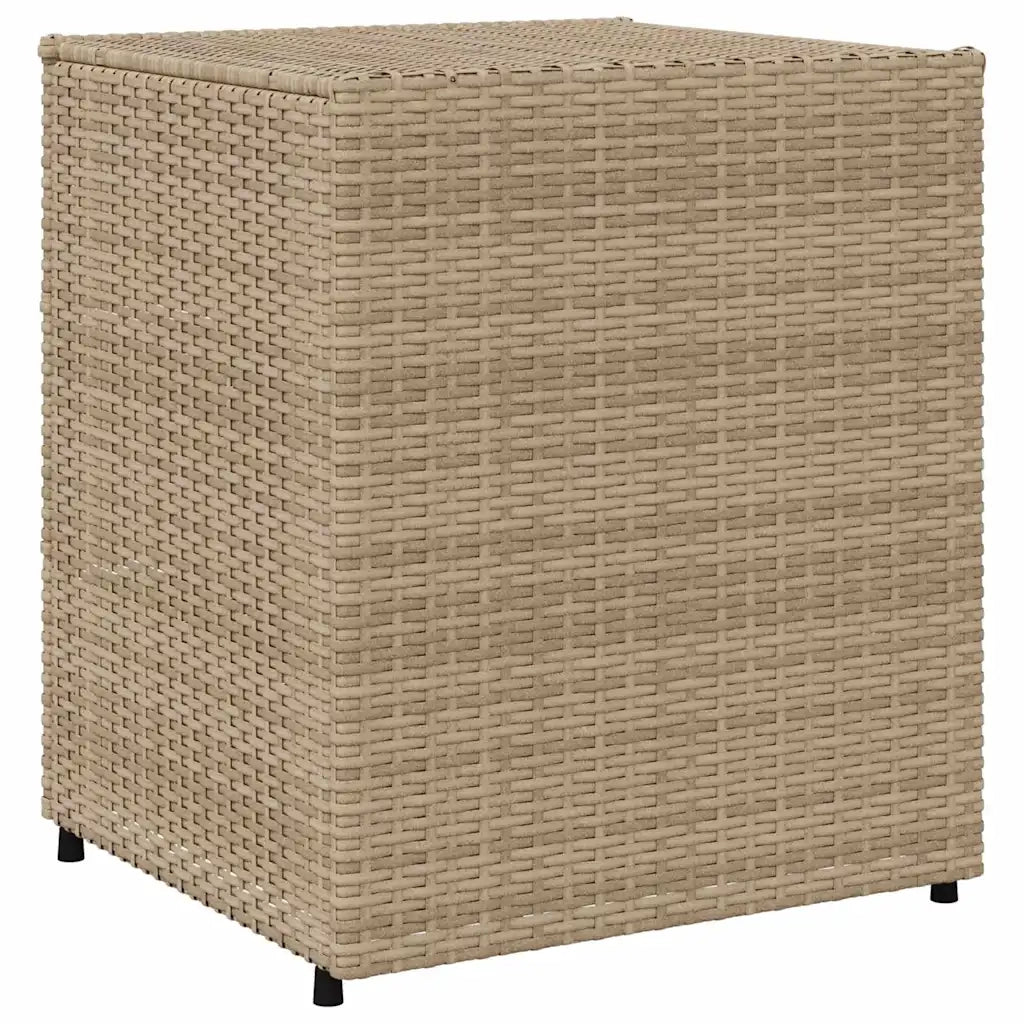 Mobile contenitore da giardino arredo esterno con 3 cassetti 55 x 59 x 69 cm resina intrecciata beige 02_0047431