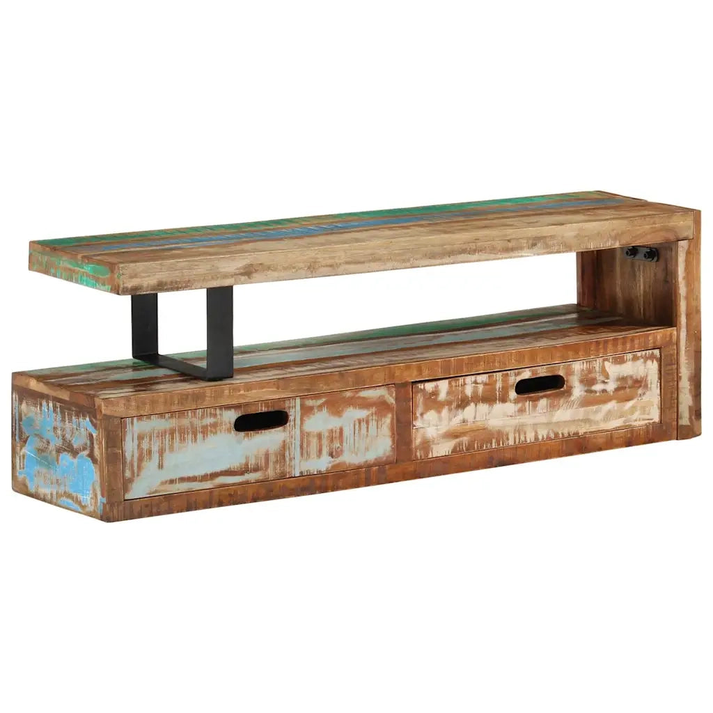 Mobile TV (118-200)x30x40 cm in Legno Massello di Recupero 351678