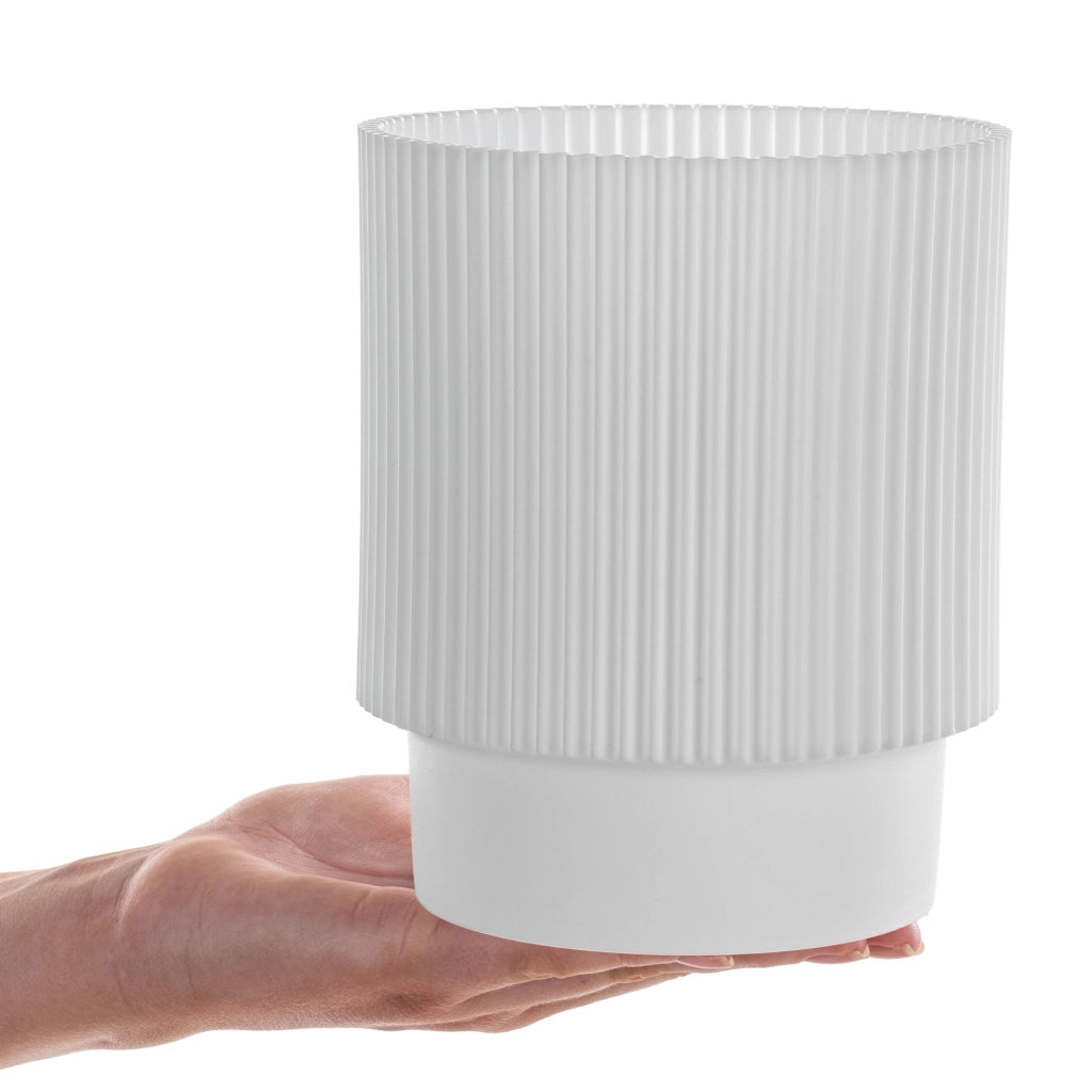 Vaso da fiori KADAX 17 cm, copertura per piante, vaso da fiori in plastica bianca