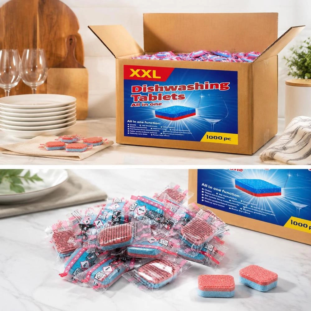 12-in-1 Dishwasher Tablets, 1000 Pieces, 18 Kg