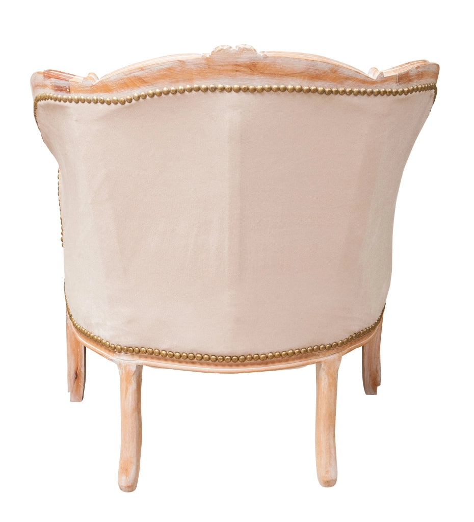 Biscottini Poltrona stile francese Luigi XVI in legno massello di faggio L80XPR82XH94 cm