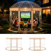 Tenda Sportiva a Bolla Pop-up 305 x 305 cm, Tenda Cupola Trasparente Isolante Termica per Mondiale 2026 Coppa del Mondo, per Eventi Sportivi, Giardino, Terrazzo e Campeggio, 8-10 Persone