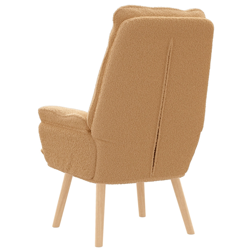 Poltrona Relax viDA XL Beige in Tessuto Simile alla Lana Ricci