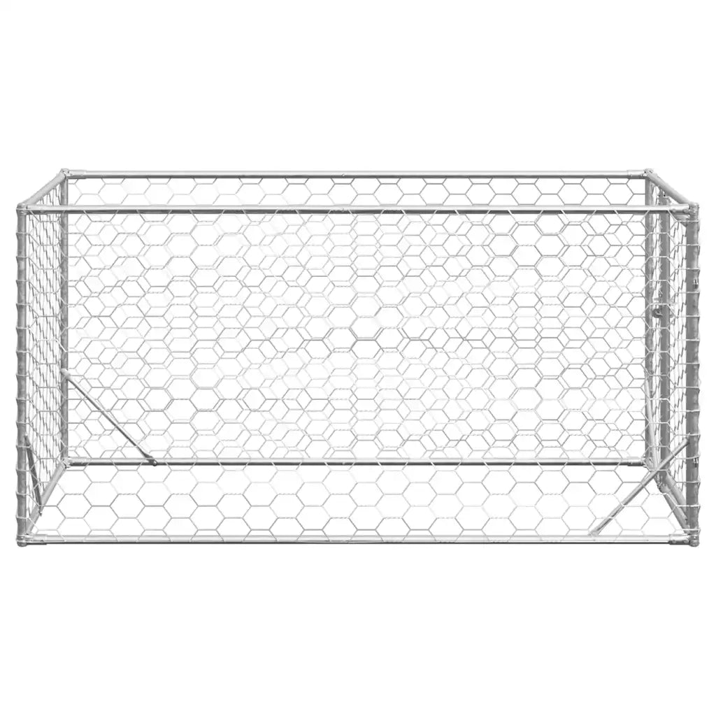 Cuccia per cani da esterno con porta 2x1x1 m in acciaio zincato 4105410