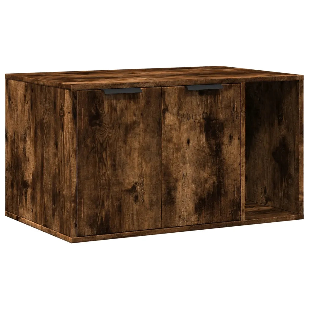 vidaXL Recinto Lettiera Gatti Rovere Fumo 80x50x45 cm in Truciolato