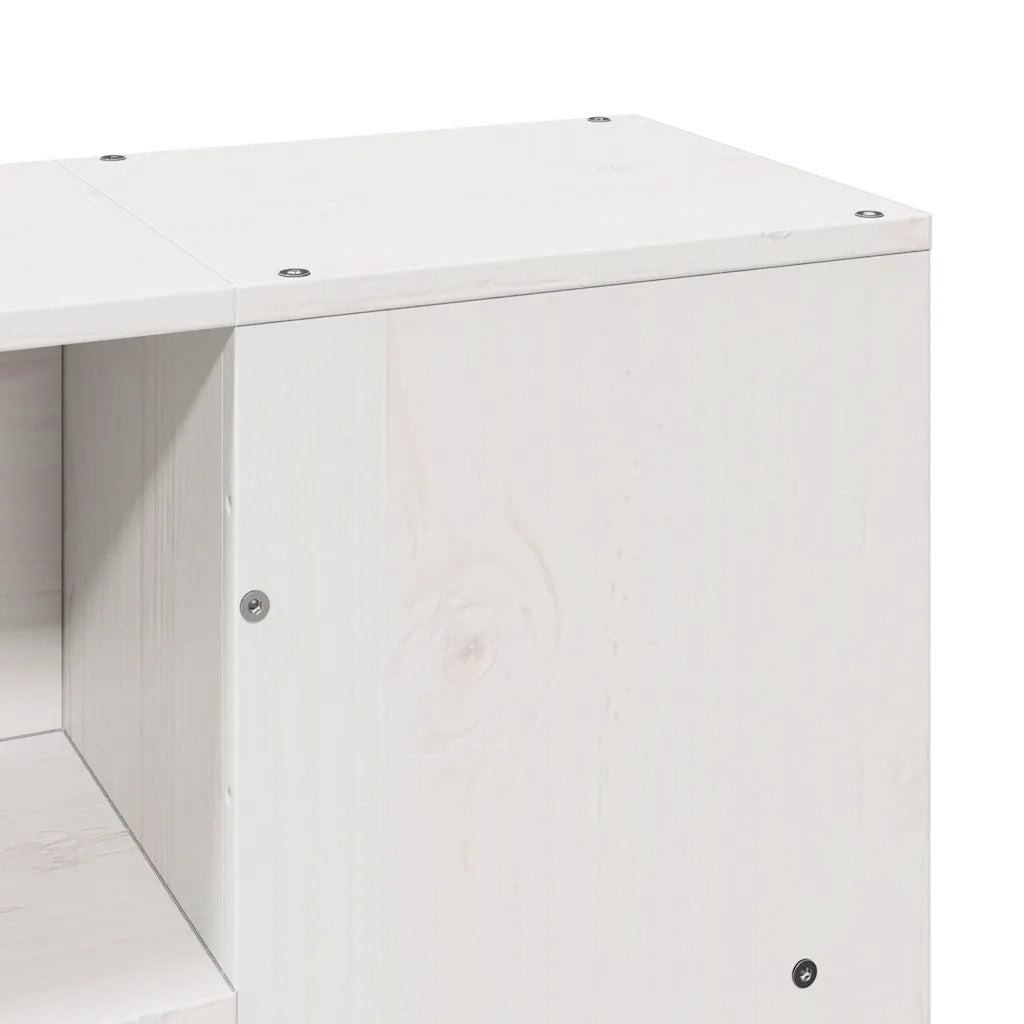 Letto Libreria senza Materasso Bianco 120x200 cm Legno di Pino 3321968