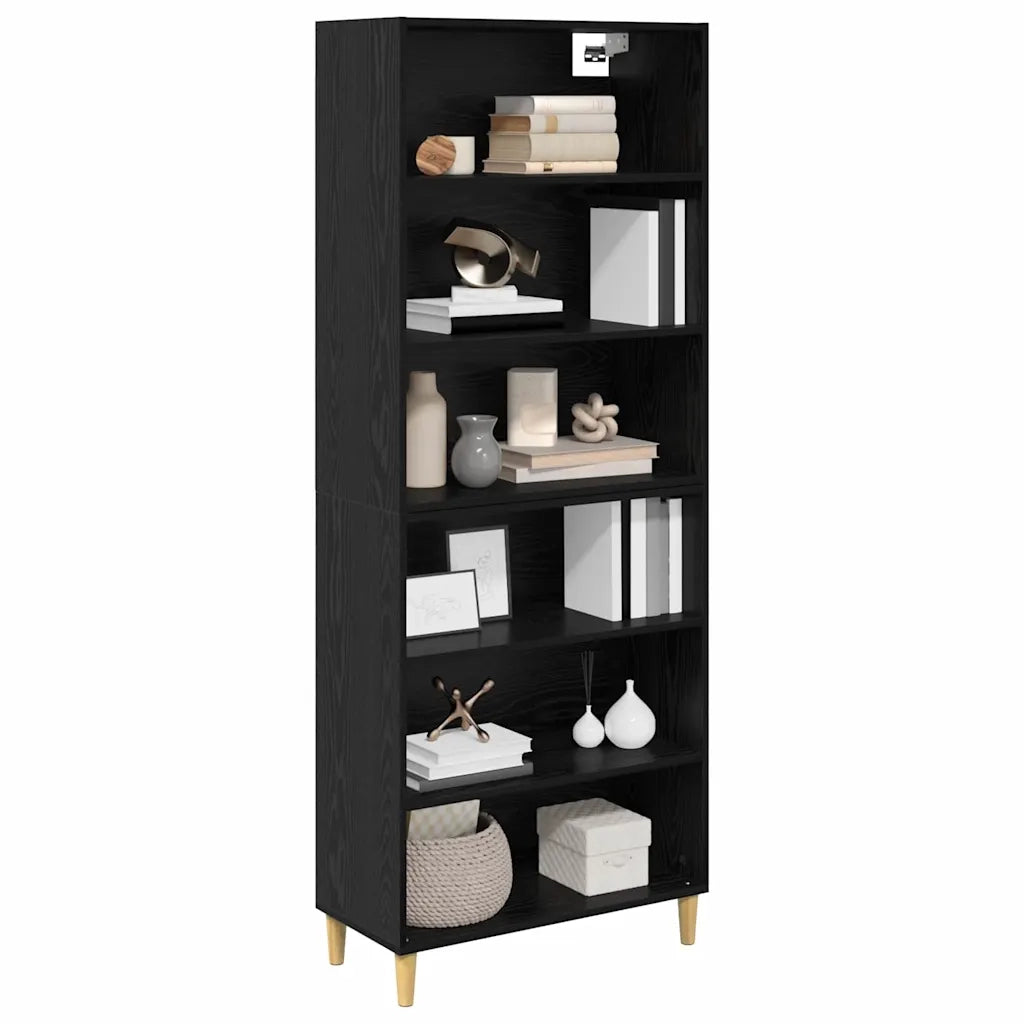 Credenza Rovere Nero 69,5 x 32,5 x 180 cm Legno multistrato 3416080