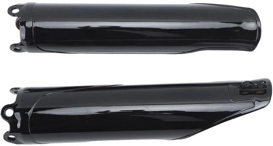 Copertura per forcellone - 2 pezzi - Nero lucido - Adattamento perfetto - Materiale duraturo - Protezione robusta - Resistente ai shock - Protezione per forcella