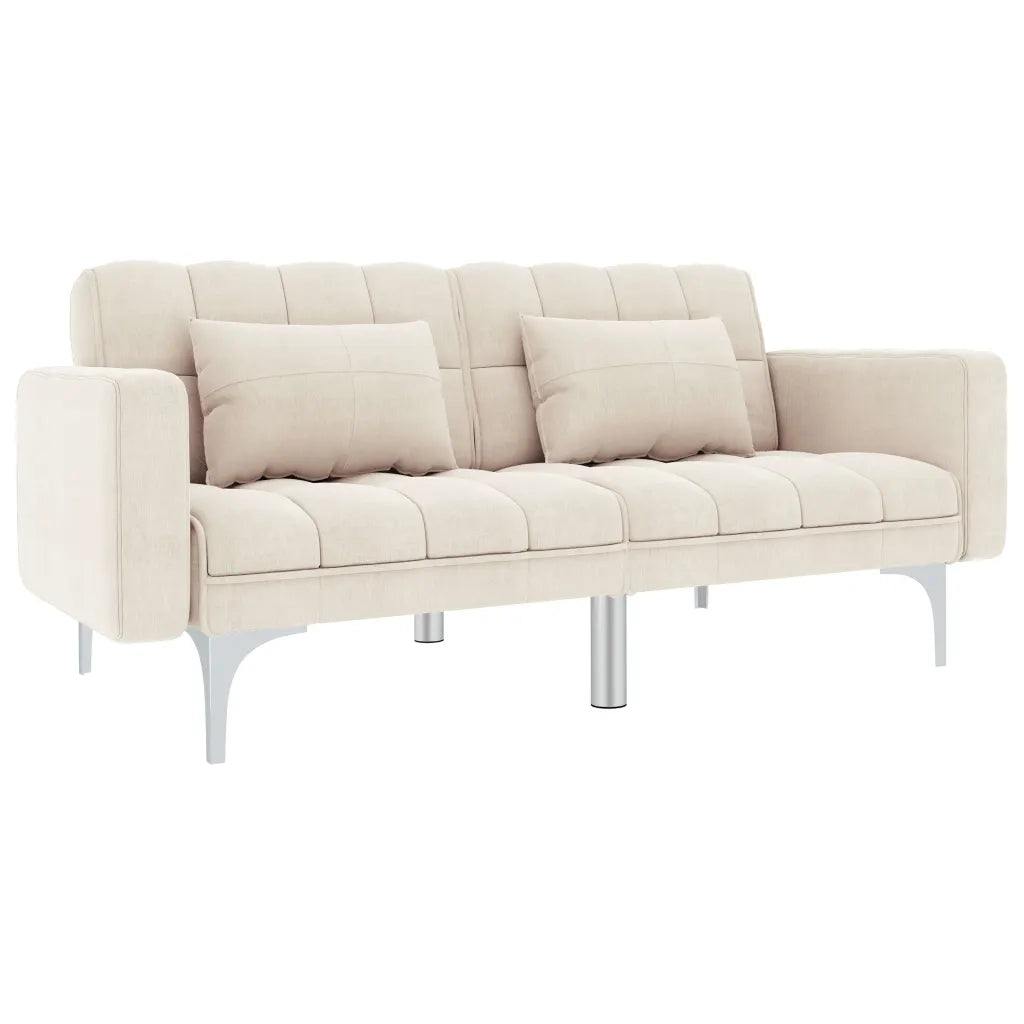 Divano Letto Crema in Tessuto cod mxl 25402