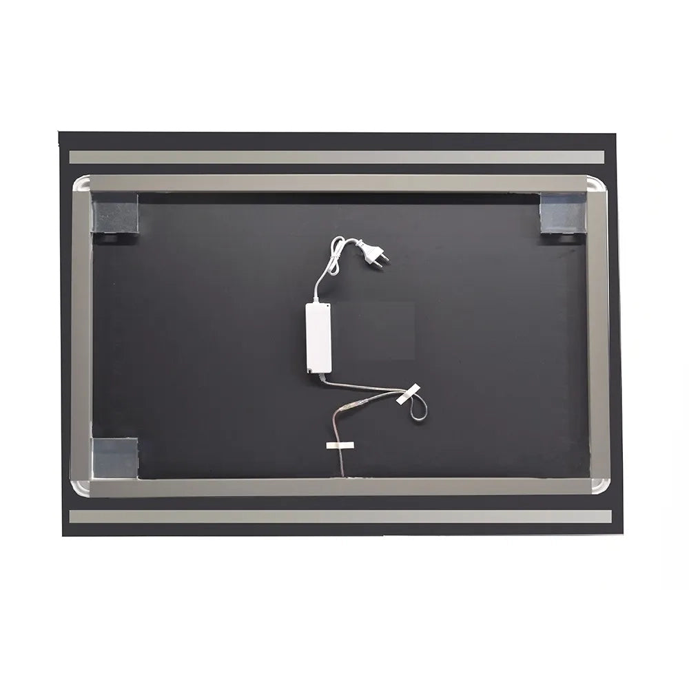 Specchio reversibile 100x70 fasce LED retroilluminate e illuminazione perimetrale