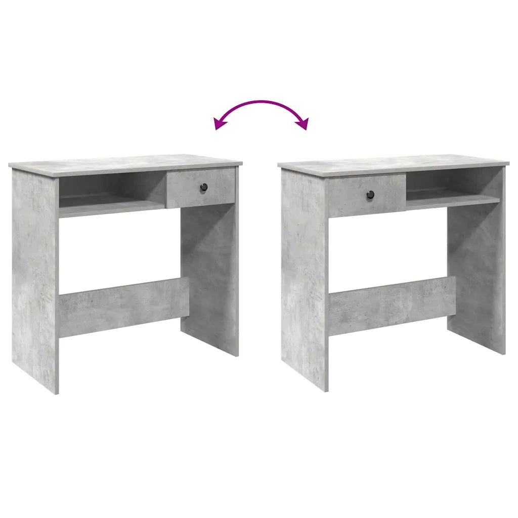 vidaXL Scrivania Grigio Cemento 80x40x75 cm in Legno Multistrato