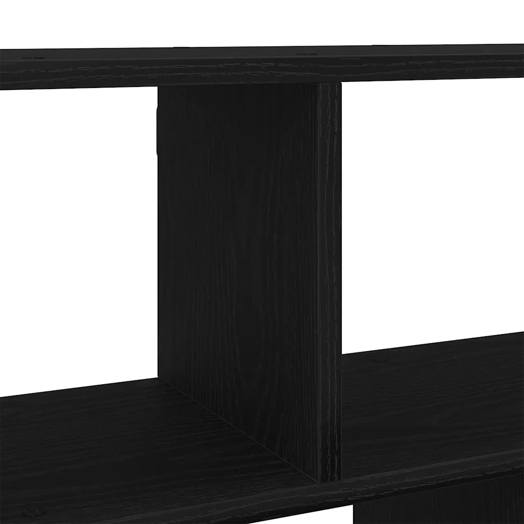 Scaffale a Parete Rovere Nero 100x25x50 cm in Truciolato 868070