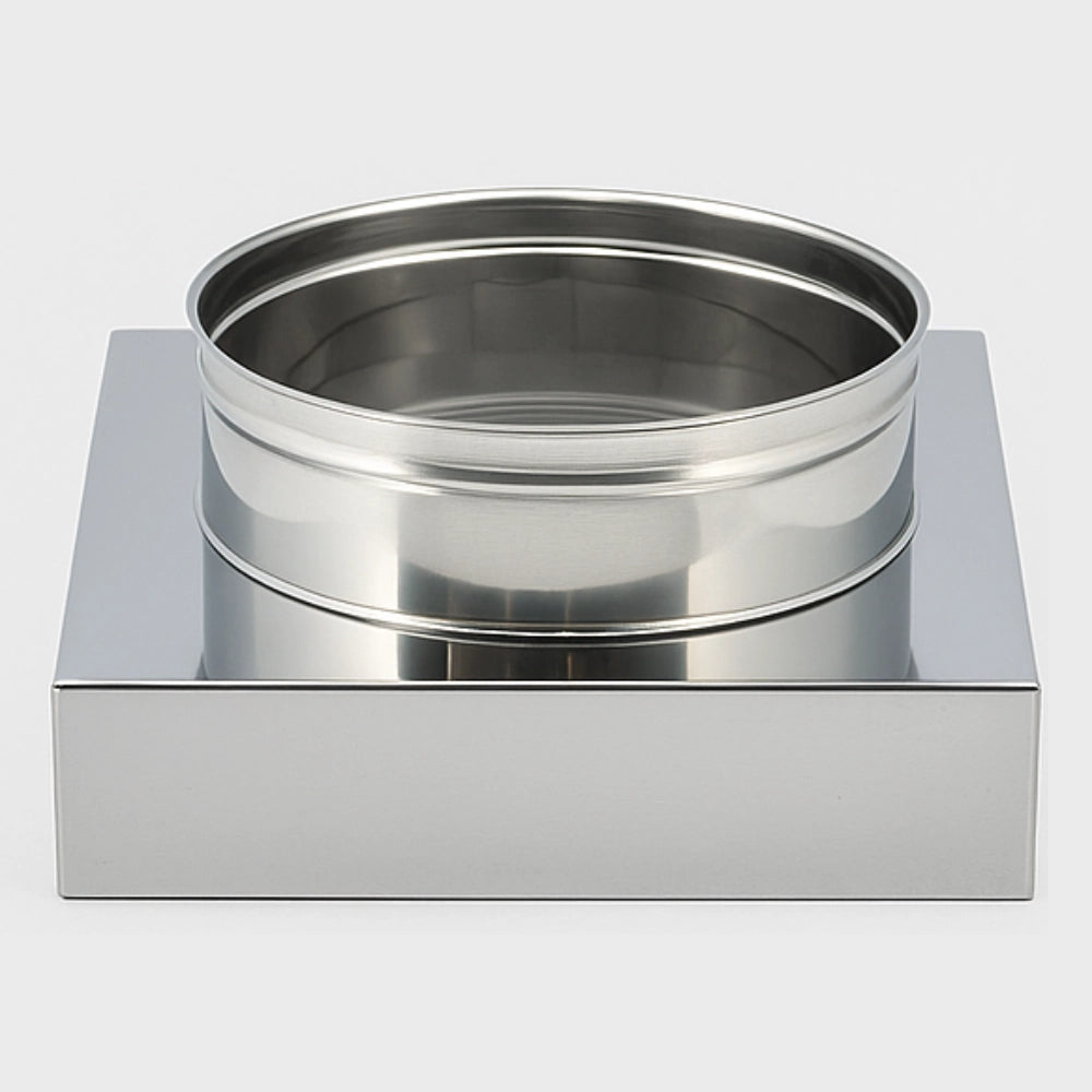 Riduzione quadra tonda 350x350 - Ø 300 mm, acciaio inox sp. 0,5 mm canna fumaria
