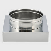 Riduzione quadra tonda 350x350 - Ø 300 mm, acciaio inox sp. 0,5 mm canna fumaria