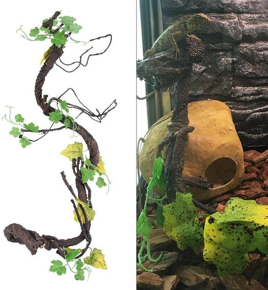 Decorazione per Terrario - Supporto per Serpenti - Beugola Flessibile - Sostegno per Lucertole - Protezione dalla Vista - Incrementa l'Appetito - Camera per Rettili