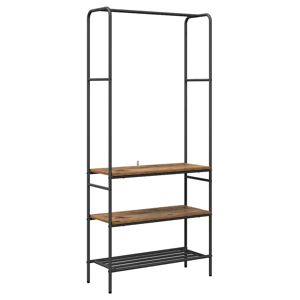 Stendibiancheria con lo scaffale Legno vecchio 77 x 30 x 171 cm 868467