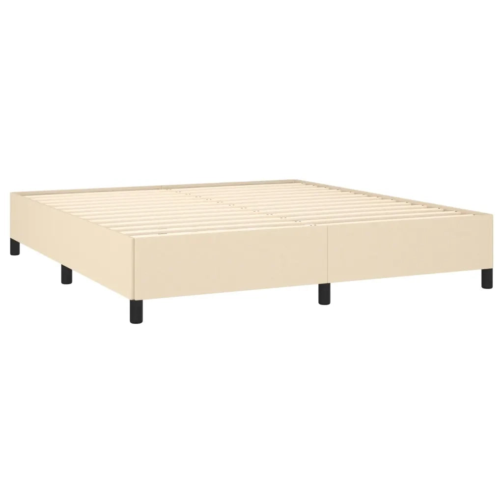 Giroletto a Molle con Materasso Crema 180x200 cm in Tessuto 3141958