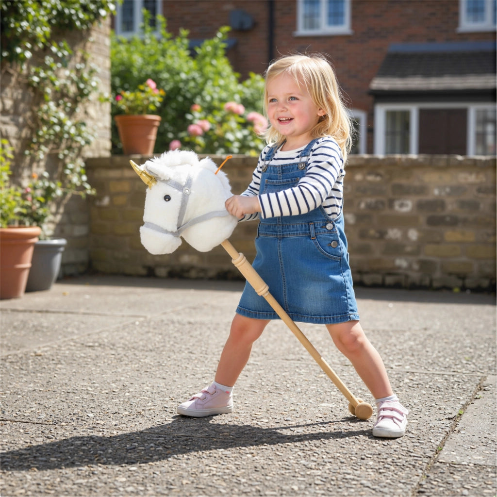 Cavallo a Dondolo Unicorno ¨C zephmum ¨C Bianco 95 cm