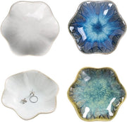 Set di 3 Ciotoline Ceramici, Piatti Decorativi per Anelli, Orecchini e Collane, Spazio Estetico per l'Ordinamento dei Gioielli