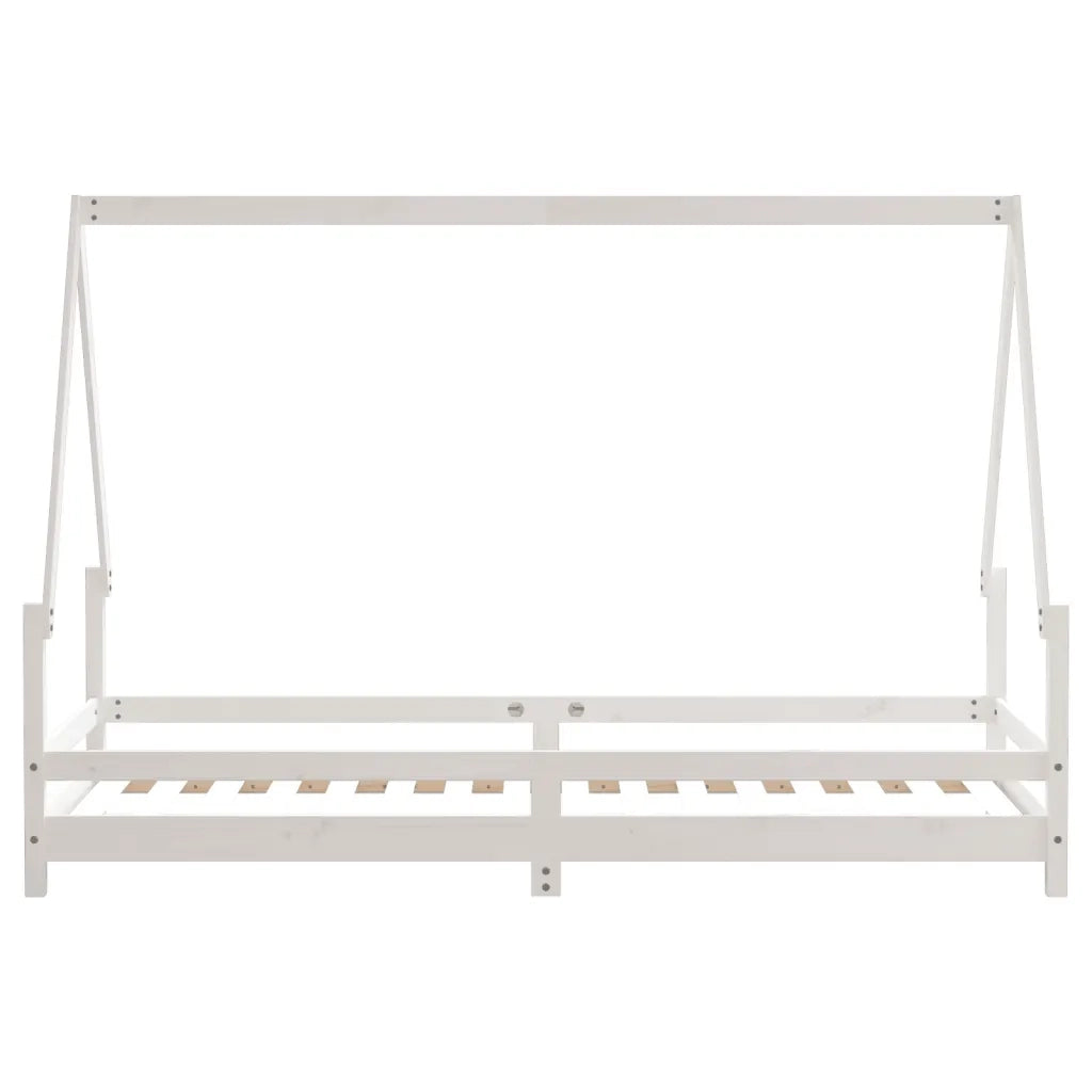Giroletto per Bambini | Letto Infantile | Lettino Bianco 80x200cm in Legno Massello di Pino