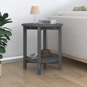 Tavolino da Salotto Grigio Ã˜ 55x60 cm in Legno Massello di Pino cod mxl 6289