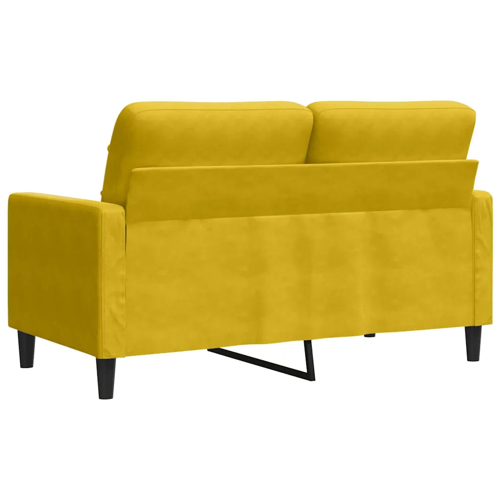 Divano a 2 Posti giallo 120 cm in Velluto 4007620