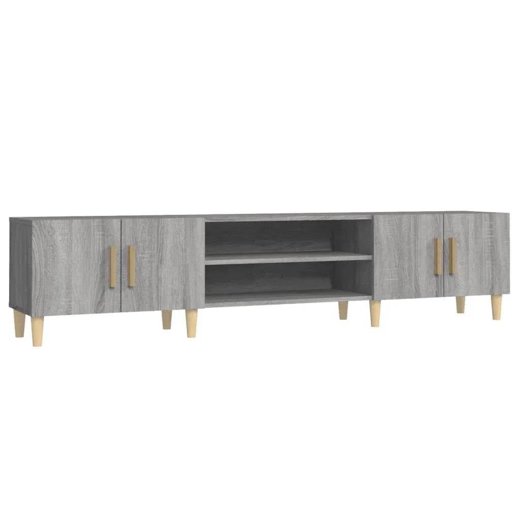 Mobile TV multimediale mensola TV credenza TV sala da pranzo soggiorno camera da letto Sonoma 180 x 31,5 x 40 cm legno ingegnerizzato grigio 02_0028427