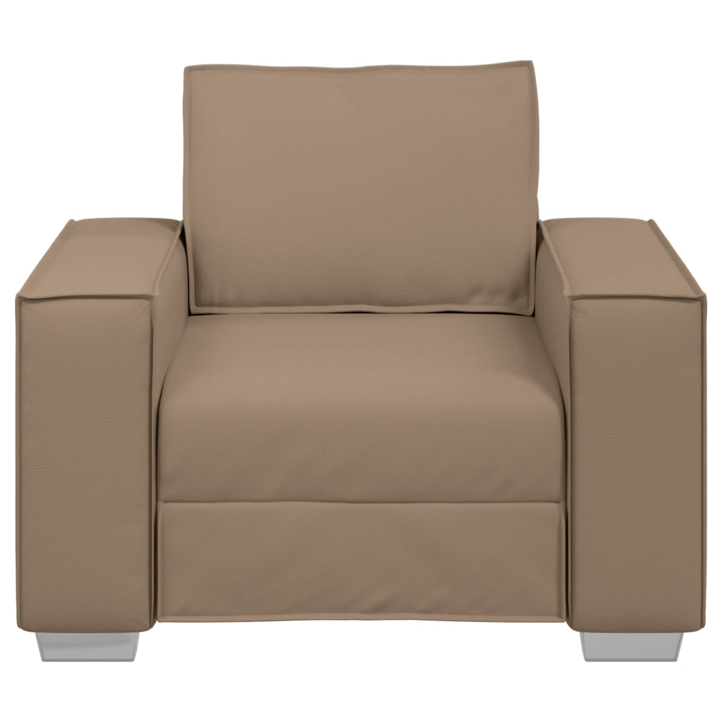 Sedia da soggiorno cappuccino  59 cm in pelle sintetica