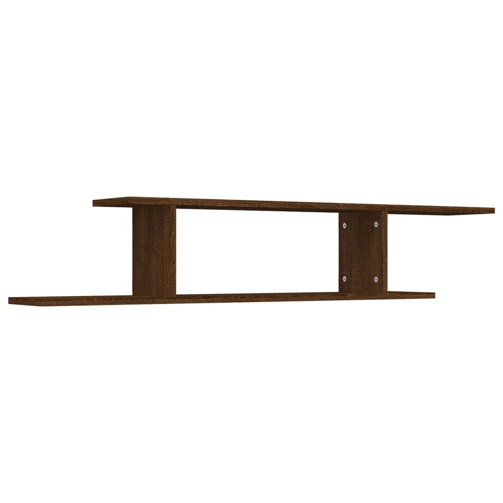 Scaffale TV Parete Rovere Marrone 125x18x23cm Legno Multistrato 815878