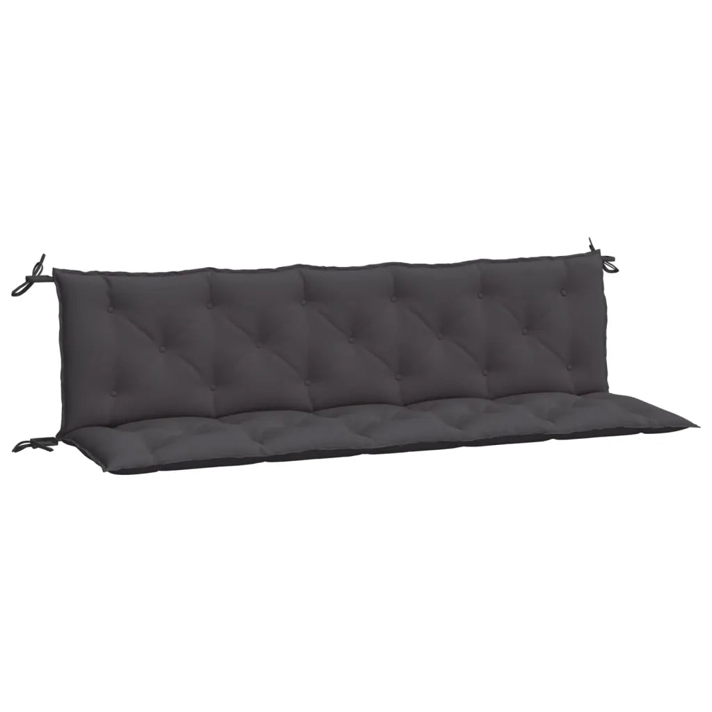 Cuscini Panca Giardino 2pz Antracite 180x50x7cm Tessuto Oxford 361716