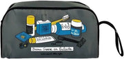 Porta toilette moderna - grigio - adatto per viaggi - 1 pezzo - 27 x 10 x 16cm