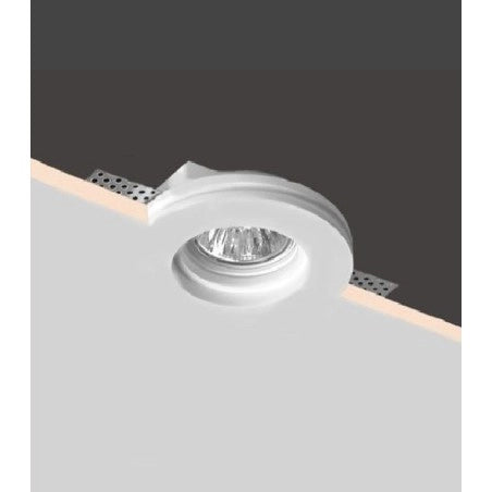 PORTAFARETTO INCASSO IN GESSO CON RETE Mod. Tondo - Ø 100x27 mm