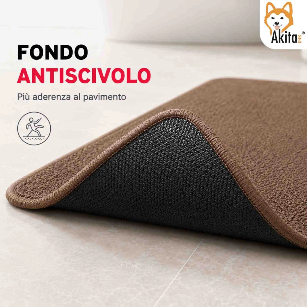 Akitaink Tappeto Multiuso in Microfibra 50x80 cm Marrone