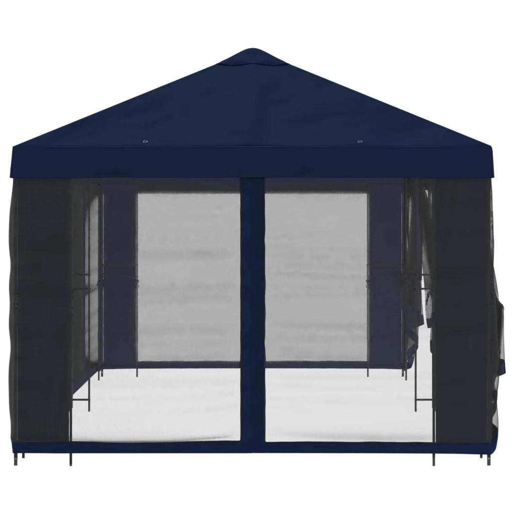Gazebo con pareti laterali 6 x 3 m Blu Poliestere e Acciaio 190 3376025