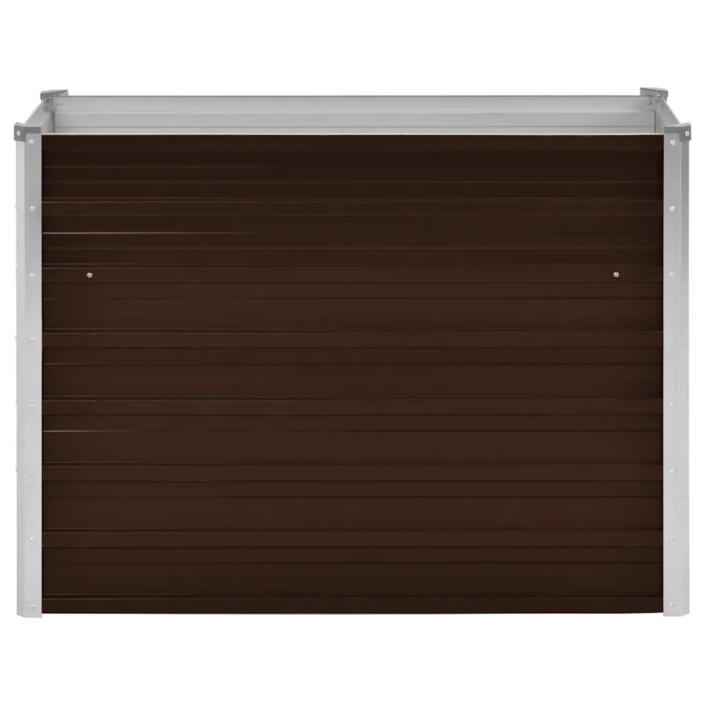 Letto Rialzato Giardino Marrone 100x40x77 cm in Acciaio Zincato 45719