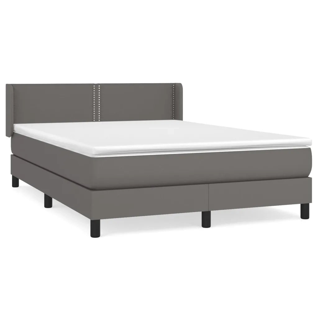 Giroletto a Molle con Materasso Grigio 140x200 cm in Similpellecod mxl 123535