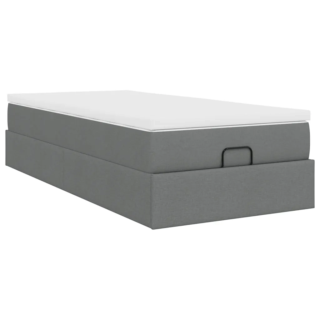 Struttura Letto Pouf con Materasso 100x200 cm in Tessuto