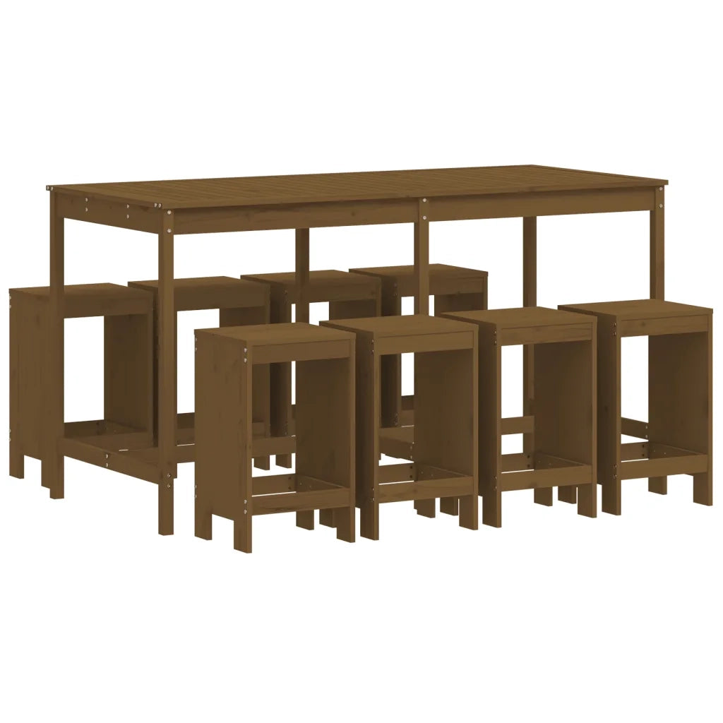 Set Bar da Giardino 9 pz ambra in Legno Massello di Pino 3157760
