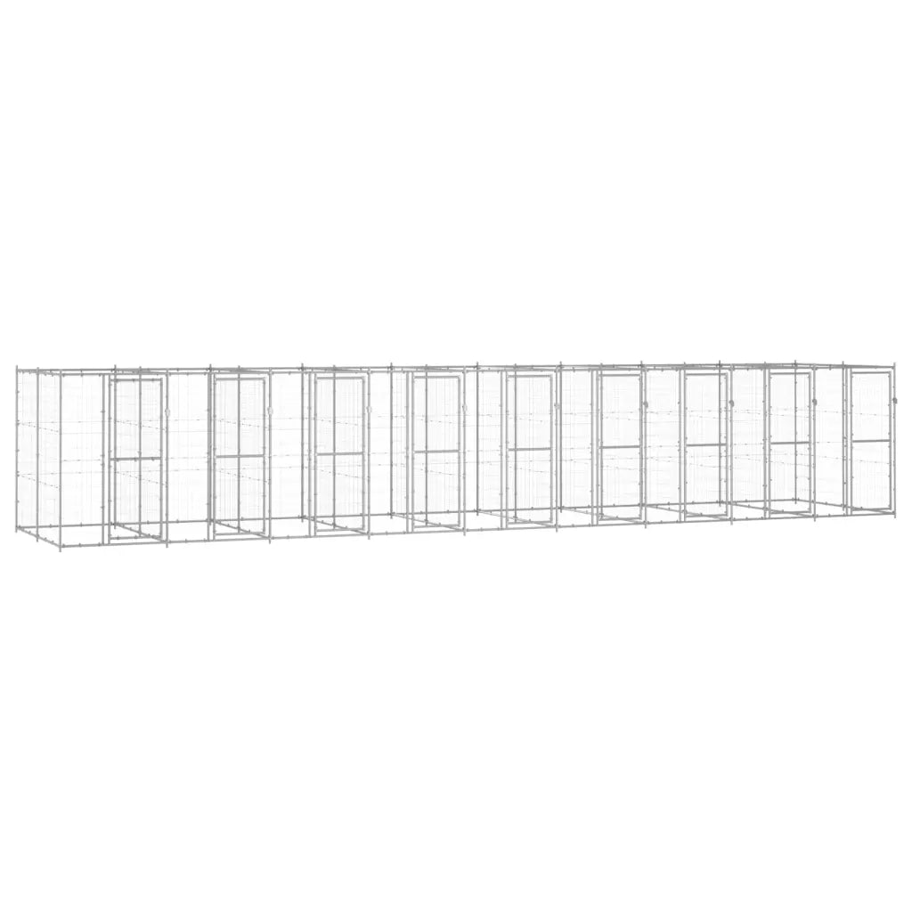 Gabbia per Cani da Esterno in Acciaio Zincato 21,78mÂ² cod mxl 59981