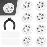 Piedini per mobili, 8 piccoli piedini per mobili con freno di sicurezza, ruote robuste a sfera per mobili con rotazione 360°, ruote robuste autoadesive piccole con 8 freni, carico di 150 kg (bianco)