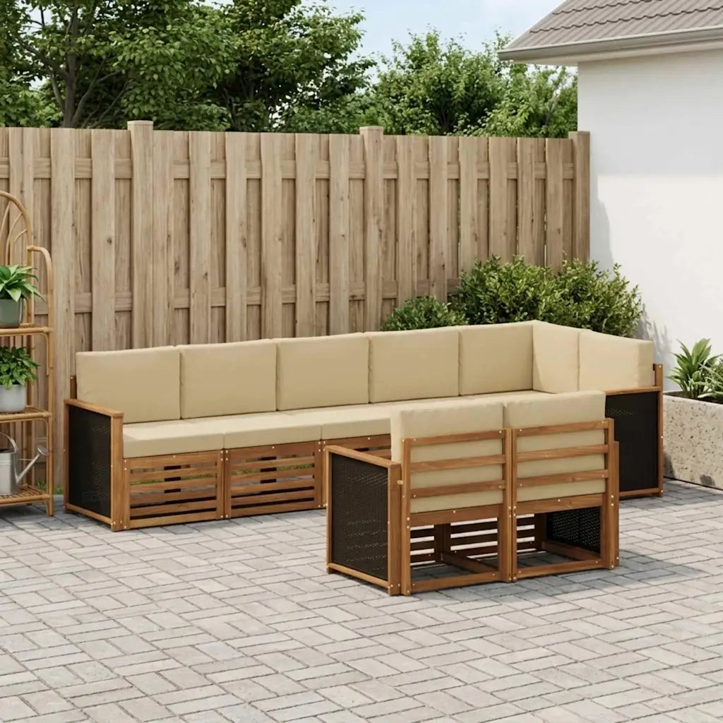 Set divani Legno di Acacia Massello 3384494